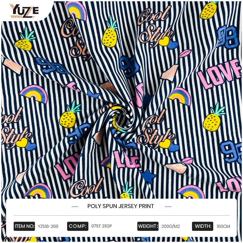 YZS18-268 Poly Spun Jersey Druck