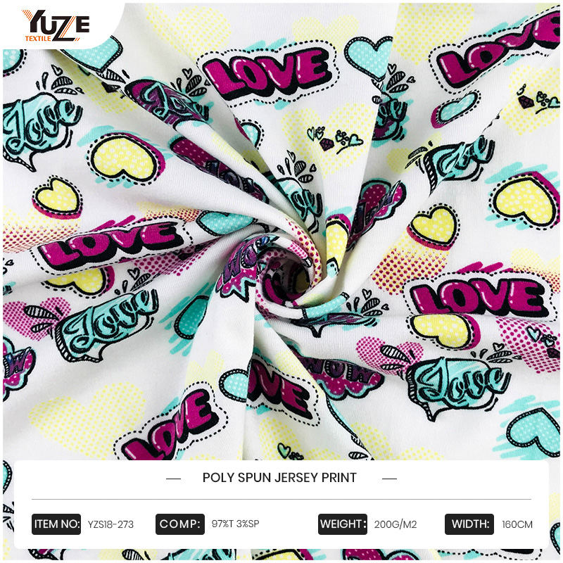 YZS18-273 Poly Spun Jersey Druck