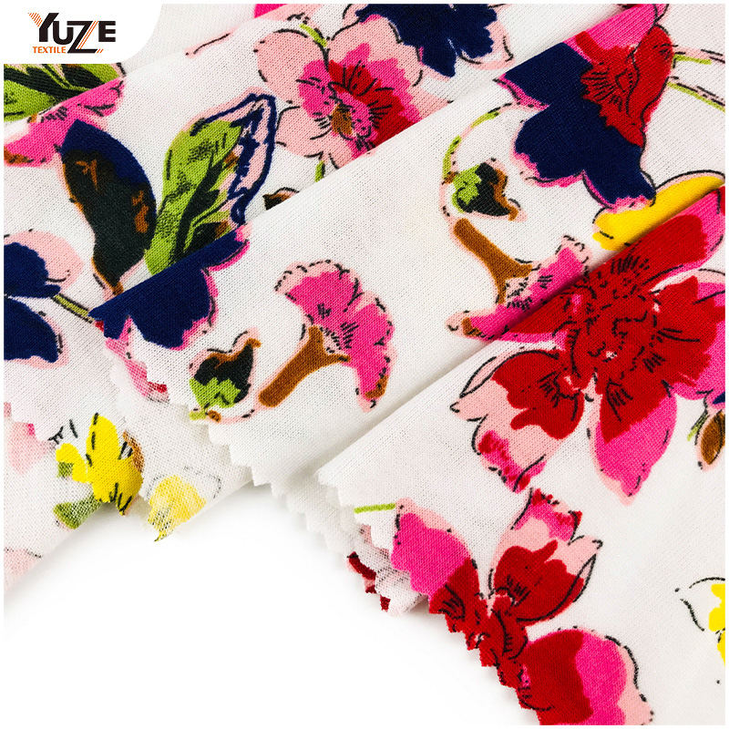 YZS18-455 Poly Spun Jersey Spandex Druck