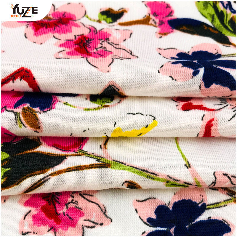 YZS18-455 Poly Spun Jersey Spandex Druck