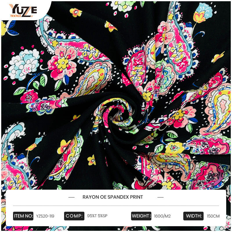 YZS20-119 Rayon OE Spandex Druck