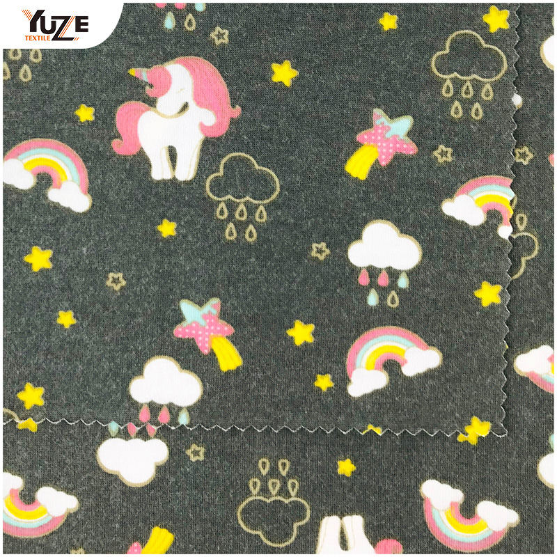 YZS20-726-3 Poly Spun Spandex Druck