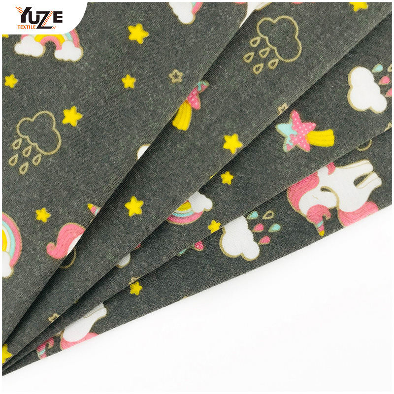 YZS20-726-3 Poly Spun Spandex Druck