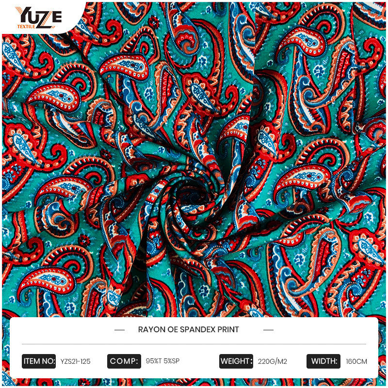 YZS21-125 Rayon OE Spandex Druck