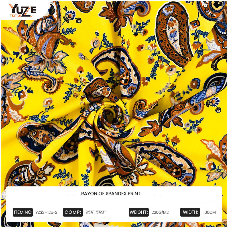 YZS21-125-2 Rayon OE Spandex Druck