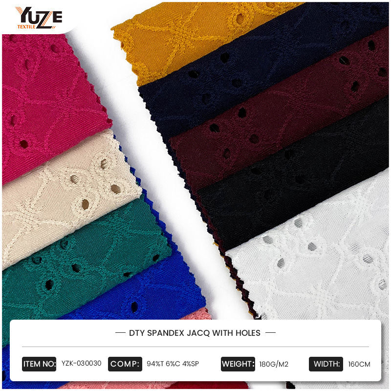 YZK-030030 Dty Spandex JACQ mit Löchern