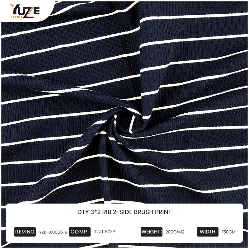 YZK-010055-9 Dty 3*2 Rippe 2-seitige Pinseldruck