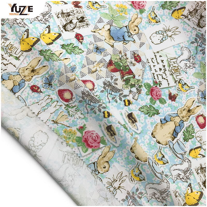 YZW-020612-10 Rayon Poplin Digitaldruck