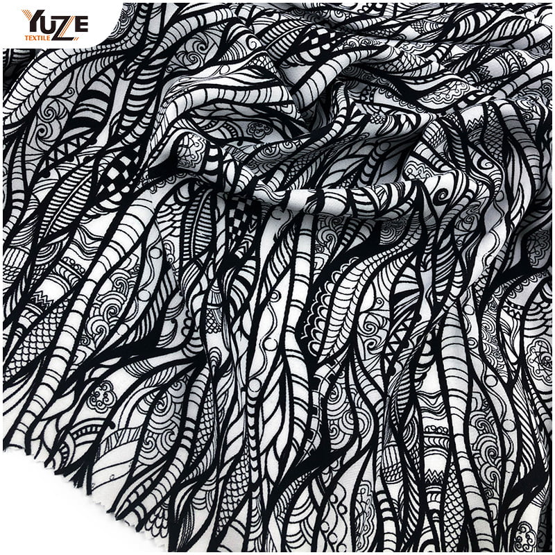 YZW-020612-33 Rayon Poplin Digitaldruck