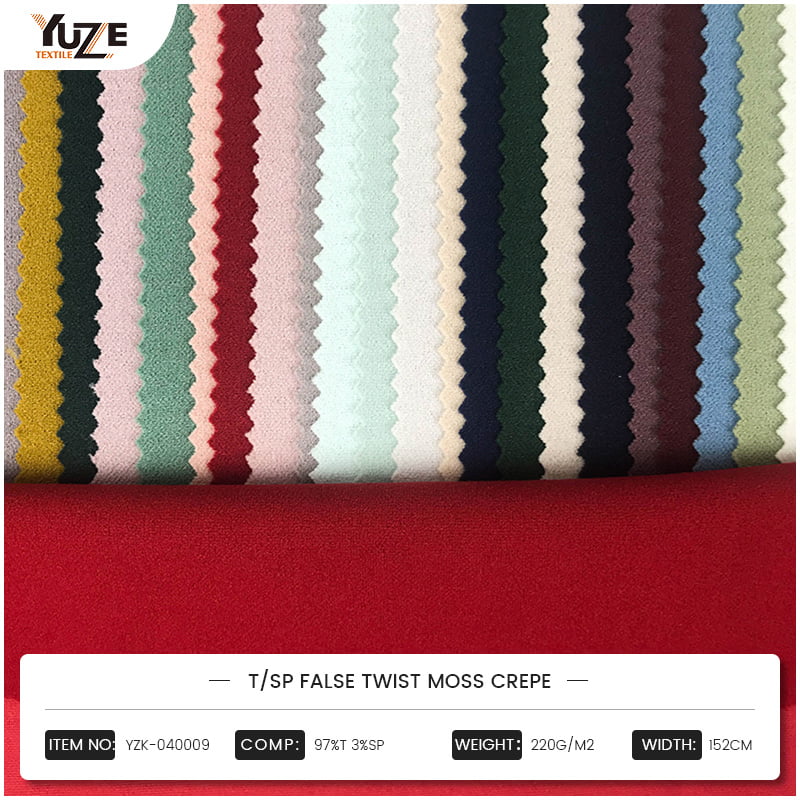 YZK-040009 T/SP Falsch Twist Moss Crepe