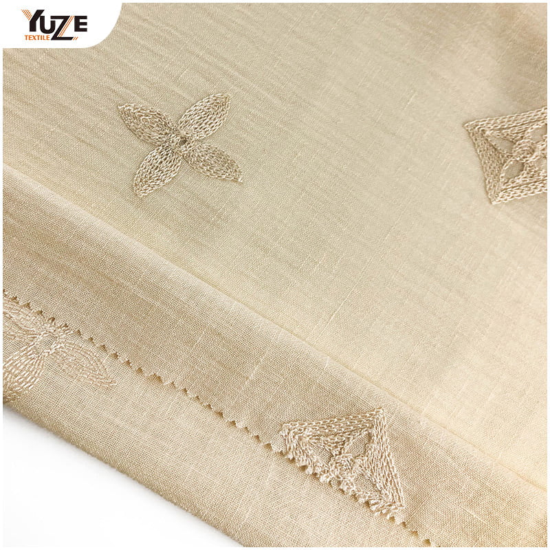 YZW-030069-1 Leinen-Look-Luftstrom-Emb Emb