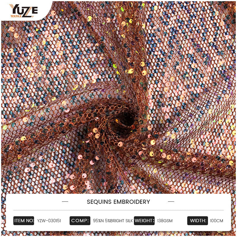 YZW-030151 Pailletten Stickerei